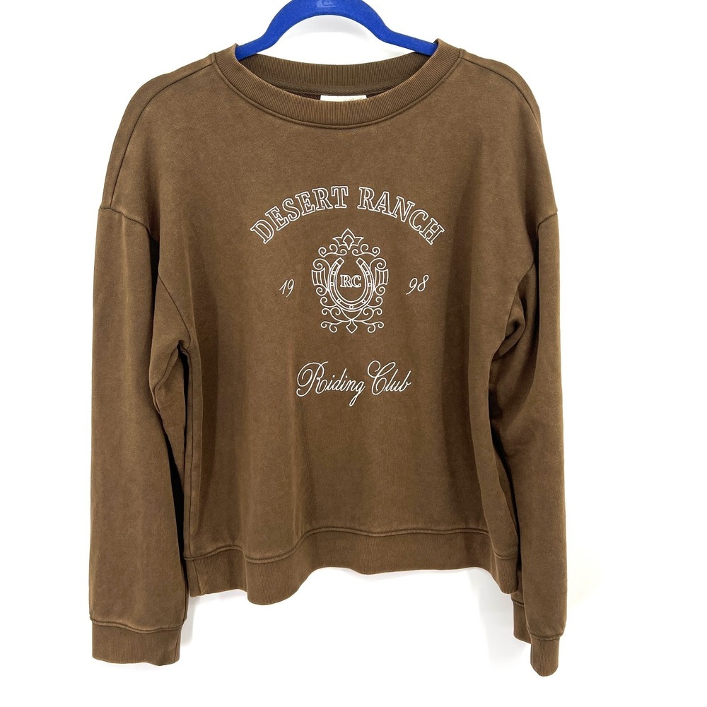 NEW Desert Ranch riding club western crewneck coastal cowgirl retro Collegiate M